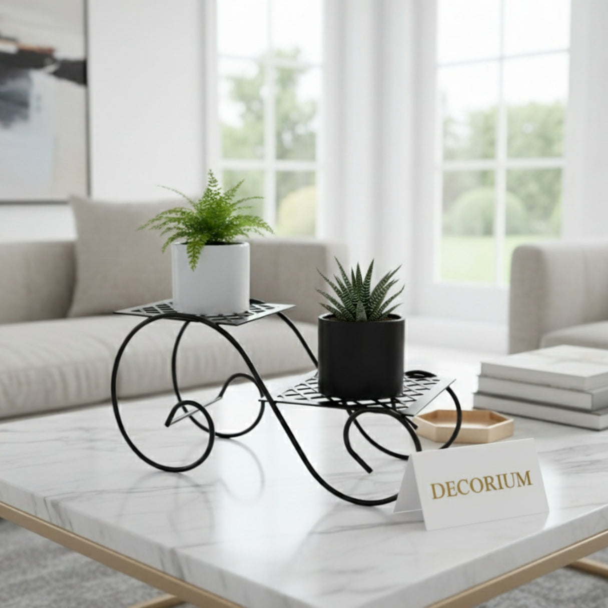 2 Layer Plant Pot Flowers Stand