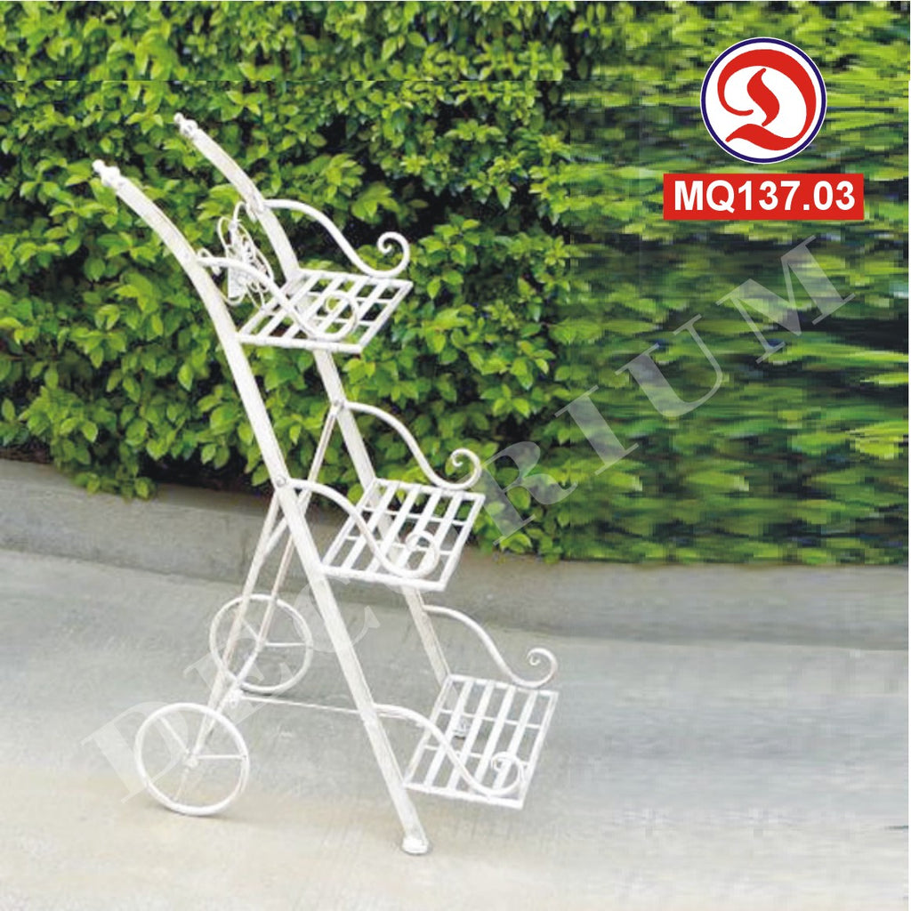 3 step Cart Type Planter Stand