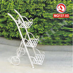 3 step Cart Type Planter Stand
