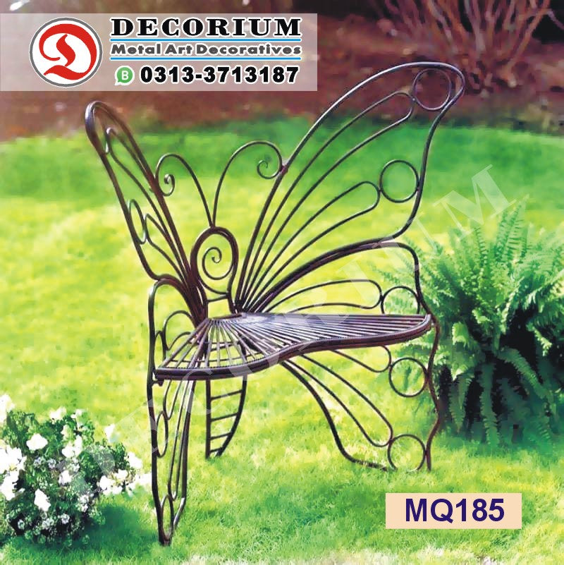 Butterfly Wrought iron planter stand