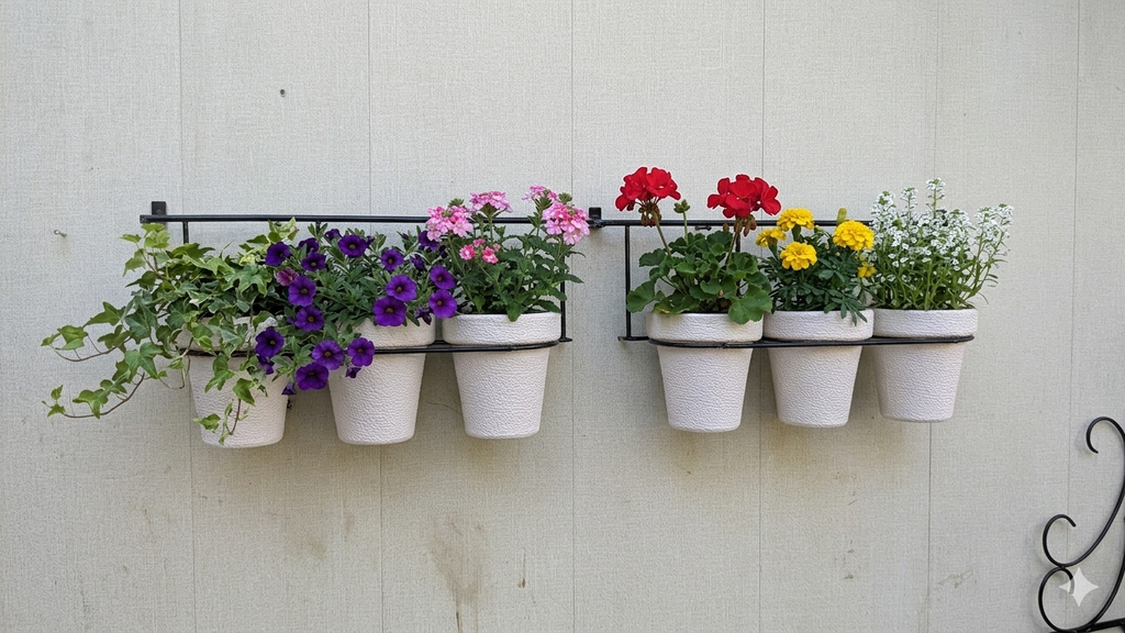 3 pot Horizontal wall planter