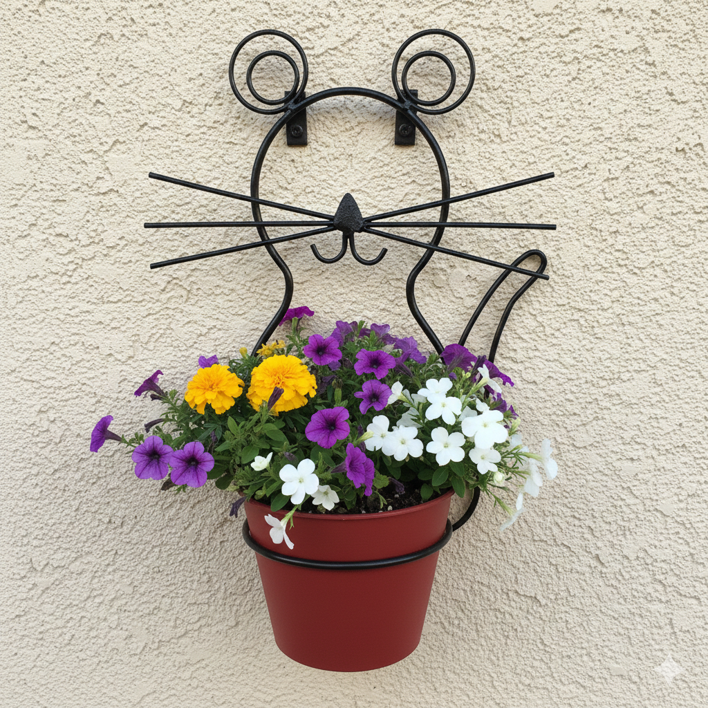 Cat design  wall planter