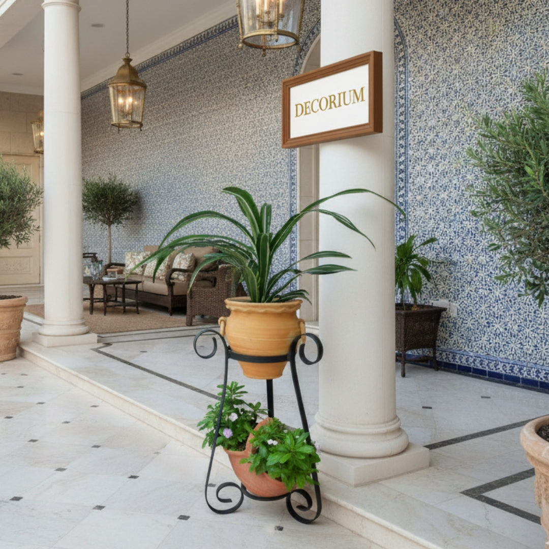 Dual Pot  Heavy Planter Stand