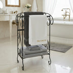 Towel stand in wrought iron