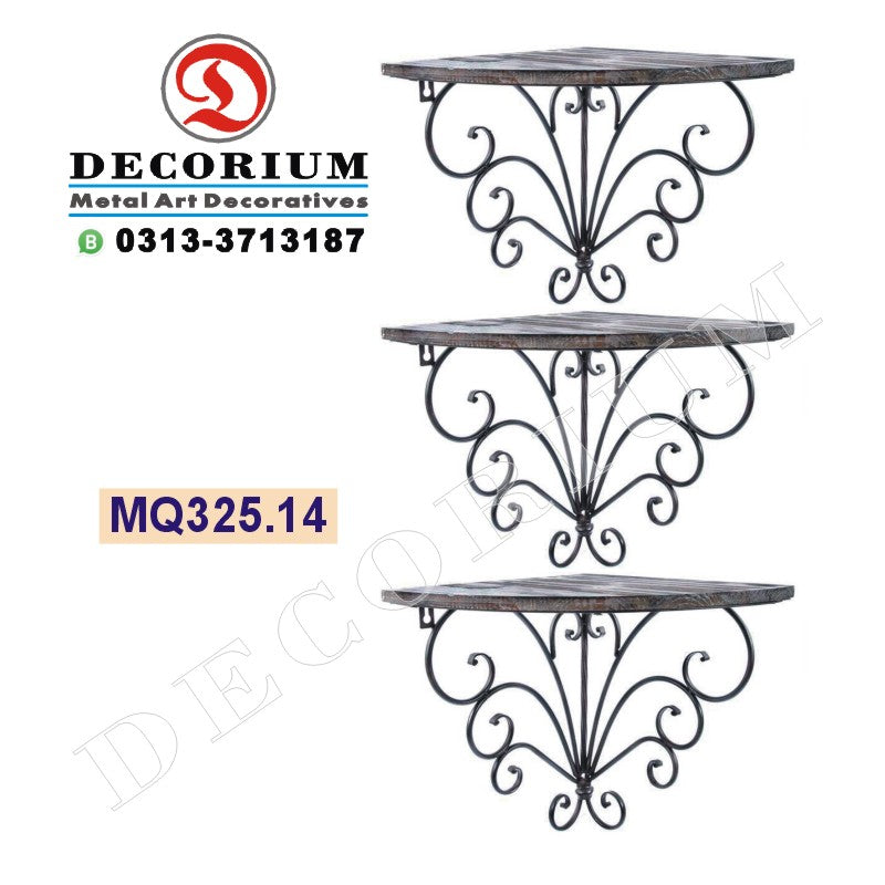 Three piece corner shelf