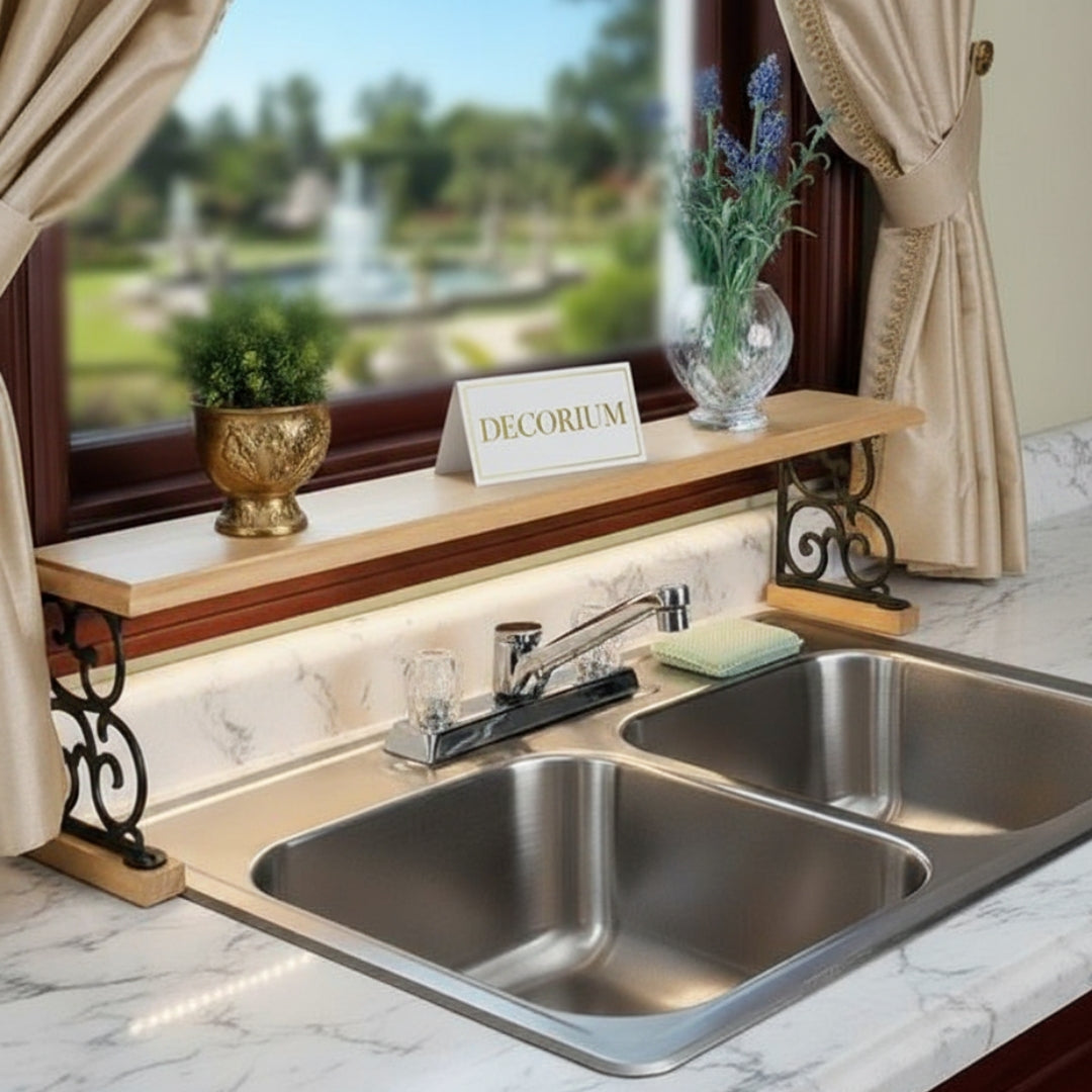 Kitchen Sink wooden shelf