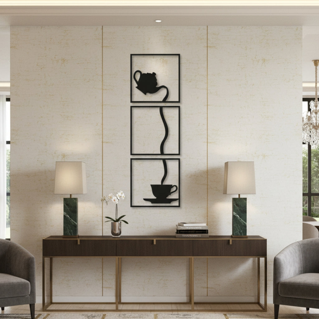 Kitchen wall Cattle cup CNC metal design