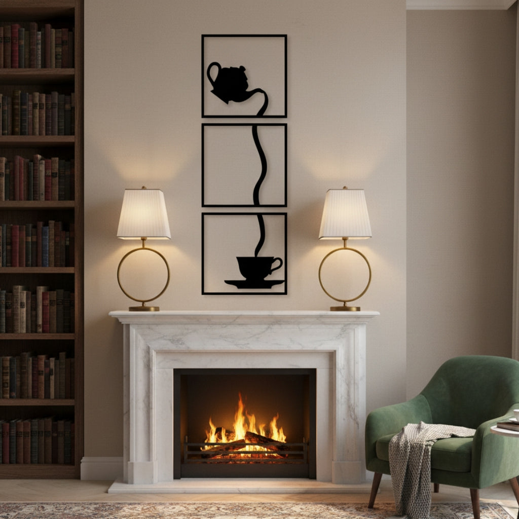 Kitchen wall Cattle cup CNC metal design