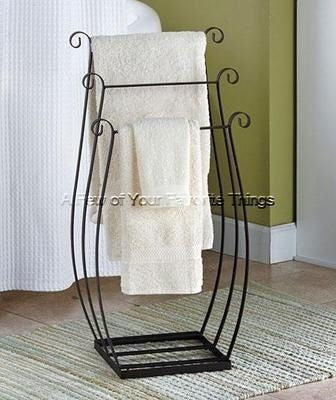 Classy wrought iron towel stand