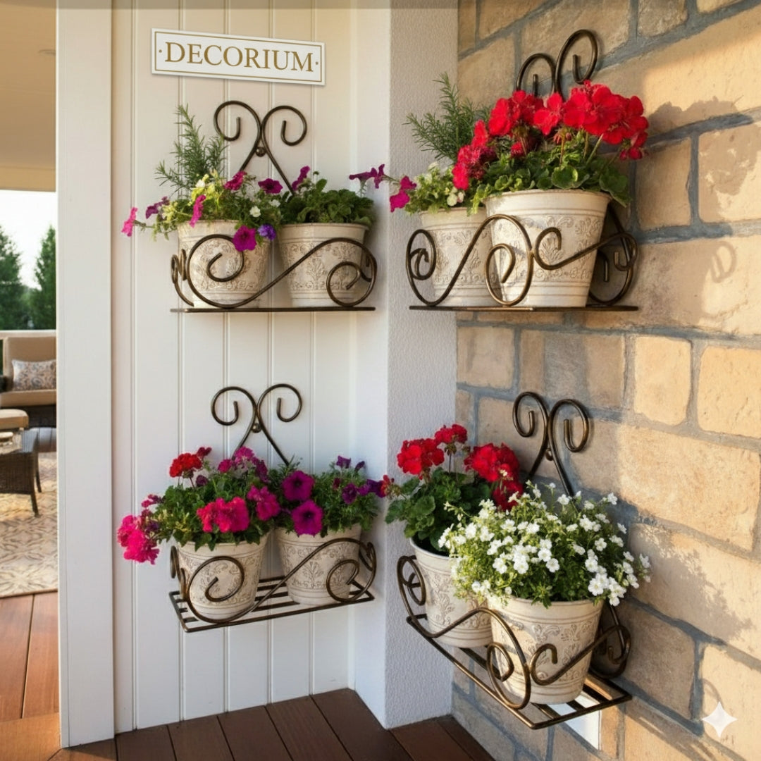 Wall-Mounted Planter Shelves