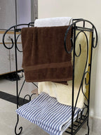 Towel stand in wrought iron
