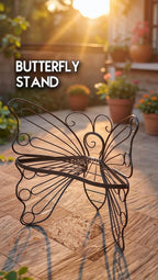 Butterfly Wrought iron planter stand