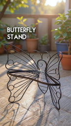 Butterfly Wrought iron planter stand