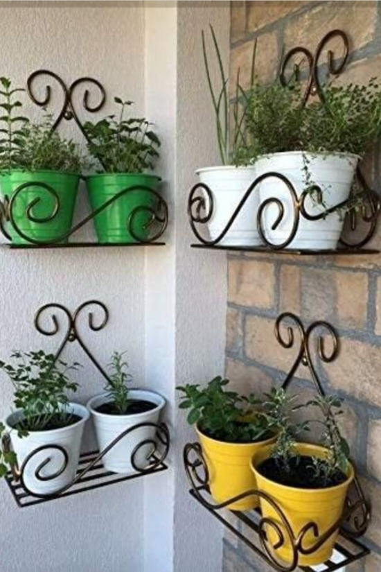 Wall-Mounted Planter Shelves