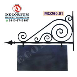 Name plate holder by Decorium Metal art decoration in Pakistan